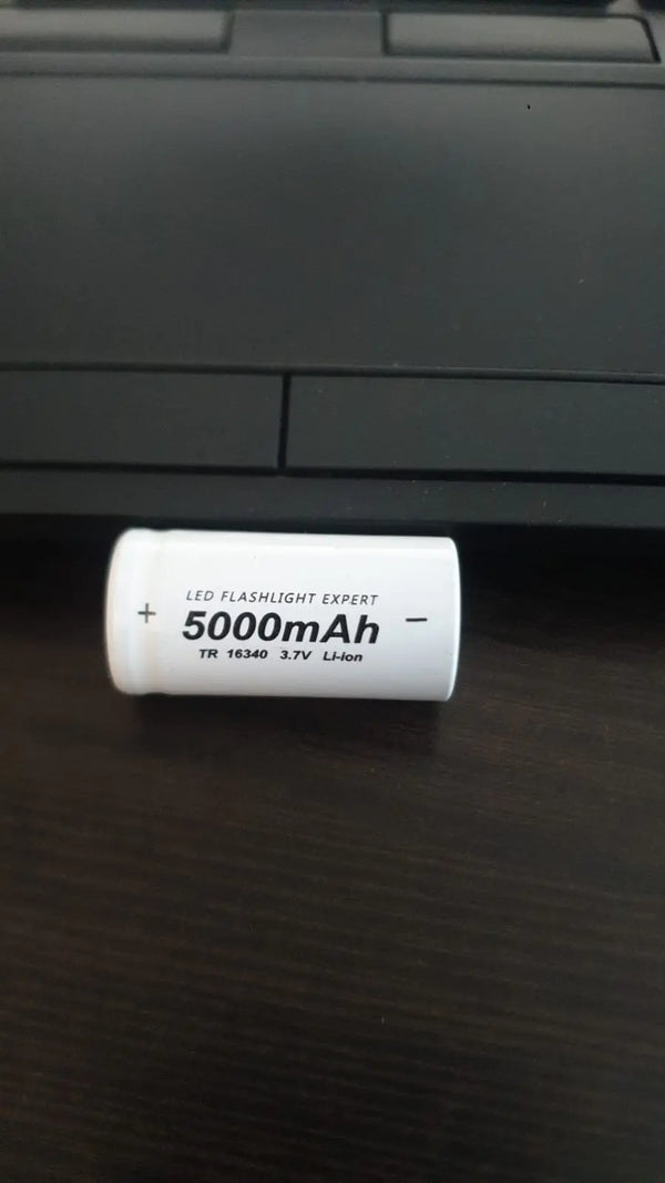 5000mAh TR 16340 3.7V Lithium-Ion Battery