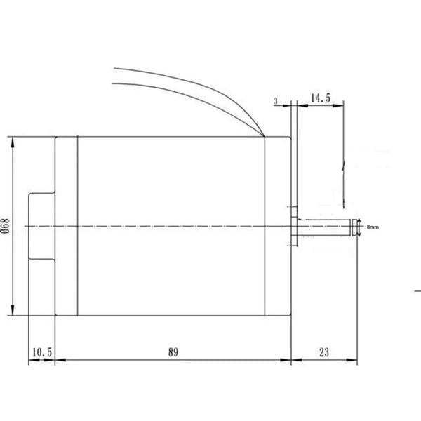 12 Volt 100 Watt MY6812 2750RPM Electric Motor with sprocket