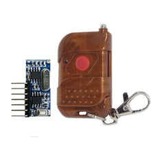 433 MHz Brown Color Single Button Wireless Button RF Receiver Module Kit Remote Control with Receiver - MirageGrove