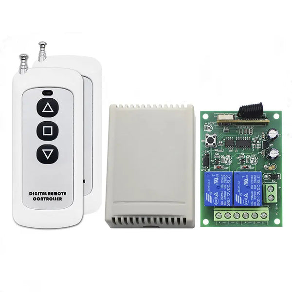 12V/24V 433mhz Frequency wireless remote motor Forward Reverse 2 Channel control switch Miragegrove