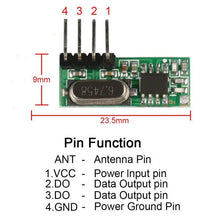 RF Receiver Module 433MHz 433.92MHz RX217 RX500 with antenna Miragegrove