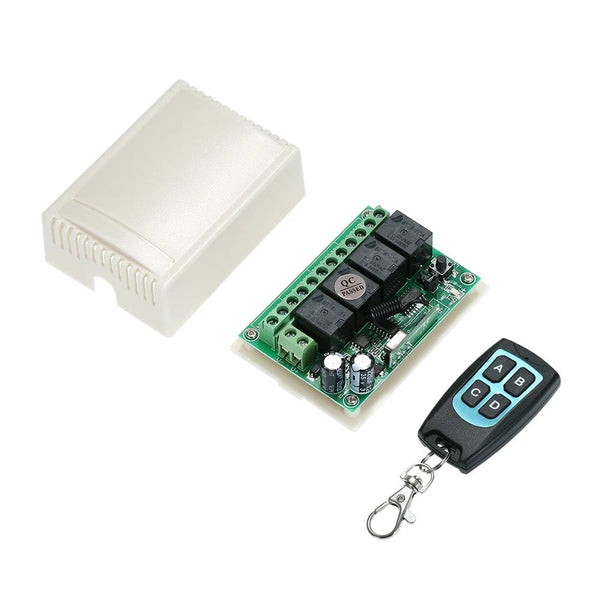 DC 12V 4CH Channel 433Mhz Wireless RF Switch Long Range Wireless Remote EV1527 - MirageGrove