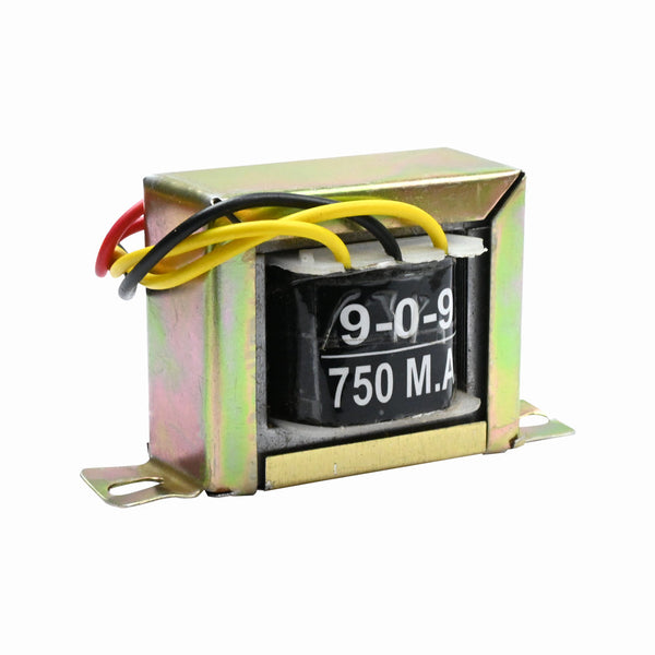 9-0-9V 750ma Center Tapped Step Down Transformer - MirageGrove