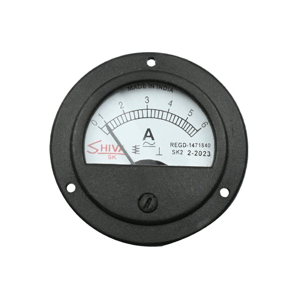 Shiva 0-6A Round Shape Analog Ammeter - MirageGrove