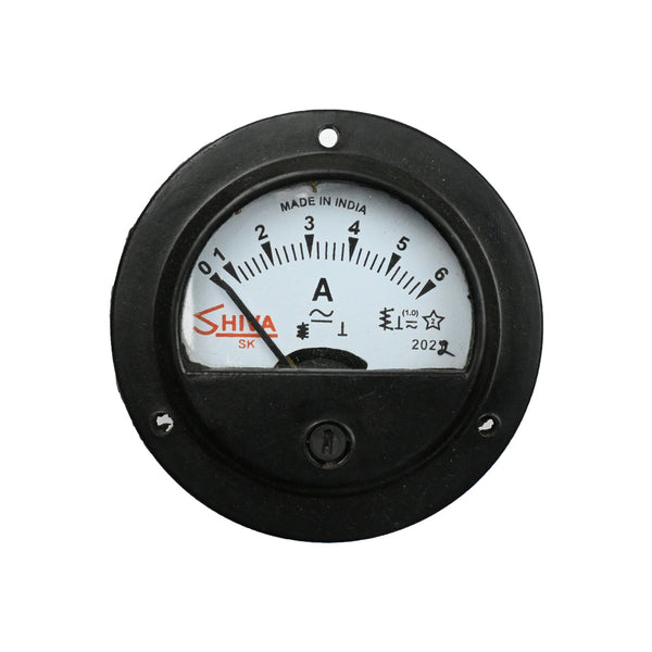 Shiva 0-6A 81mm Round Shape Analog Ammeter