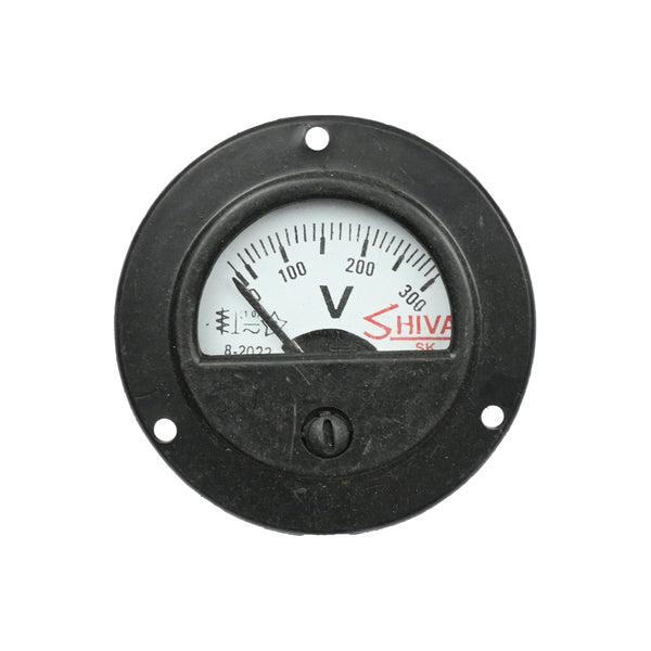 Shiva 0-300V 69mm Round Shape Analog Voltmeter - MirageGrove