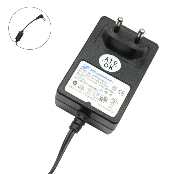 12V 2A 24W AC-DC Power Adapter Miragegrove