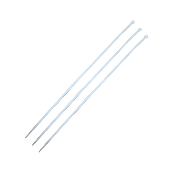 300 x 3.6mm White Nylon Cable/Zip Tie