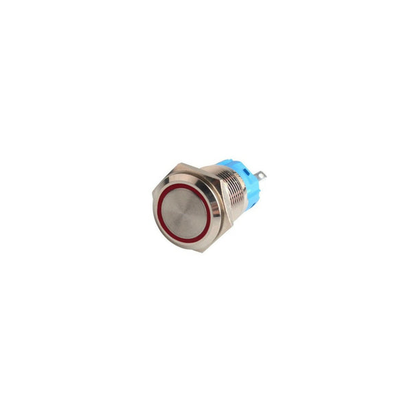 RED 16mm 3A 220VAC Latching Metal Switch