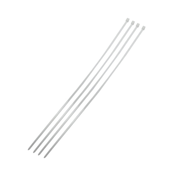 300 x 4.0mm White Nylon ZipÂ Tie (Pack of 100)