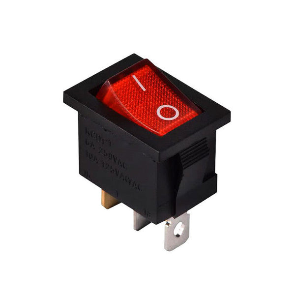 10A 250V SPDT Rocker Switch with Red LED Light - MirageGrove